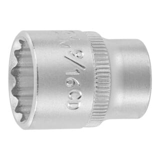 HOLEX Douille 12 pans, 1/4 pouce Version en pouces, Ouverture : 9/16pouce