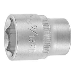 HOLEX Douille 6 pans 1/4 pouce Version en pouces, Ouverture : 9/16pouce