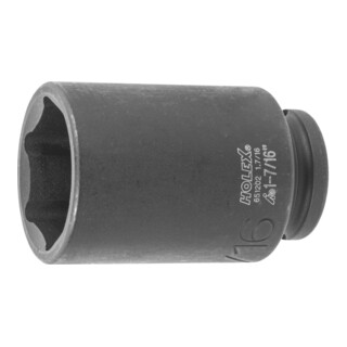 HOLEX Douille IMPACT 6 pans, 1/2 pouce, longue Version en pouces, Ouverture : 1.7/16pouce