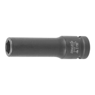 HOLEX Douille IMPACT 6 pans, 1/2 pouce, longue Version en pouces, Ouverture : 7/16pouce