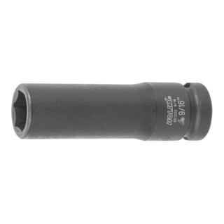 HOLEX Douille IMPACT 6 pans, 1/2 pouce, longue Version en pouces, Ouverture : 9/16pouce