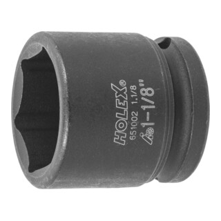 HOLEX Douille IMPACT 6 pans, 1/2 pouce Version en pouces, Ouverture : 1.1/8pouce