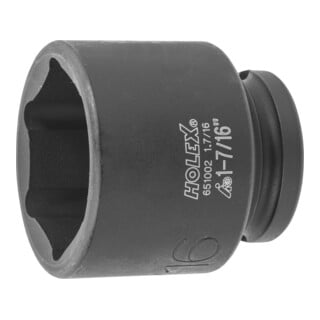 HOLEX Douille IMPACT 6 pans, 1/2 pouce Version en pouces, Ouverture : 1.7/16pouce