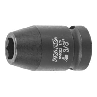 HOLEX Douille IMPACT 6 pans, 1/2 pouce Version en pouces, Ouverture : 3/8pouce