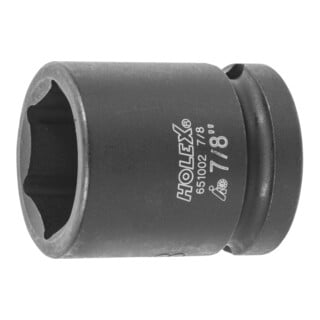 HOLEX Douille IMPACT 6 pans, 1/2 pouce Version en pouces, Ouverture : 7/8pouce