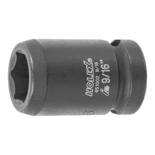 HOLEX Douille IMPACT 6 pans, 1/2 pouce Version en pouces, Ouverture : 9/16pouce
