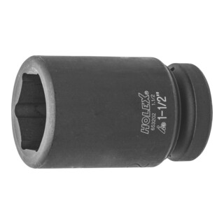 HOLEX Douille IMPACT 6 pans, 1 pouce, longue Version en pouces, Ouverture : 1.1/2pouce
