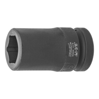 HOLEX Douille IMPACT 6 pans, 1 pouce, longue Version en pouces, Ouverture : 1.3/16pouce