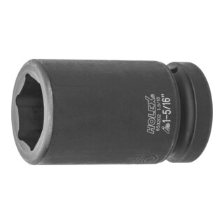 HOLEX Douille IMPACT 6 pans, 1 pouce, longue Version en pouces, Ouverture : 1.5/16pouce