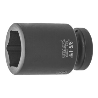 HOLEX Douille IMPACT 6 pans, 1 pouce, longue Version en pouces, Ouverture : 1.5/8pouce
