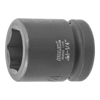 HOLEX Douille IMPACT 6 pans, 1 pouce Version en pouces, Ouverture : 1.1/4pouce