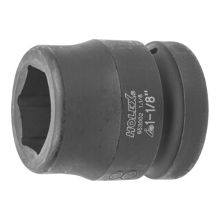HOLEX Douille IMPACT 6 pans, 1 pouce Version en pouces, Ouverture : 1.1/8pouce