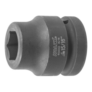 HOLEX Douille IMPACT 6 pans, 1 pouce Version en pouces, Ouverture : 15/16pouce