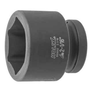 HOLEX Douille IMPACT 6 pans, 1 pouce Version en pouces, Ouverture : 2.1/16pouce