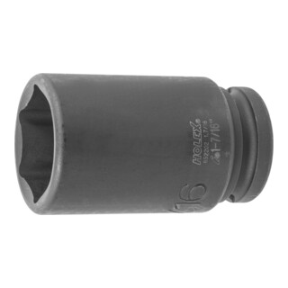 HOLEX Douille IMPACT 6 pans, 3/4 pouce, longue Version en pouces, Ouverture : 1.7/16pouce