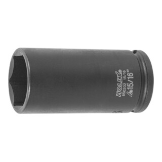 HOLEX Douille IMPACT 6 pans, 3/8 pouce, longue Version en pouces, Ouverture : 15/16pouce