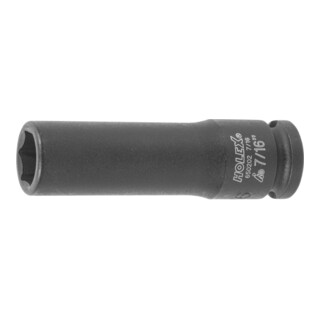 HOLEX Douille IMPACT 6 pans, 3/8 pouce, longue Version en pouces, Ouverture : 7/16pouce