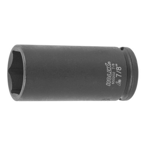HOLEX Douille IMPACT 6 pans, 3/8 pouce, longue Version en pouces, Ouverture : 7/8pouce