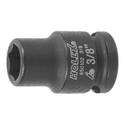 HOLEX Douille IMPACT 6 pans, 3/8 pouce Version en pouces, Ouverture : 3/8pouce