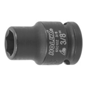 HOLEX Douille IMPACT 6 pans, 3/8 pouce Version en pouces, Ouverture : 3/8pouce