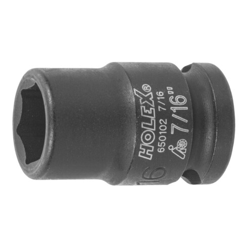 HOLEX Douille IMPACT 6 pans, 3/8 pouce Version en pouces, Ouverture : 7/16pouce