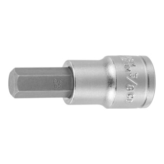 HOLEX Douille tournevis 6 pans, 3/8 pouce Version en pouces, Hexagonal : 3/8pouce