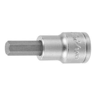 HOLEX Douille tournevis 6 pans, 3/8 pouce Version en pouces, Hexagonal : 5/16pouce