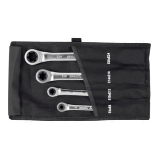 HOLEX Dubbele ringratelsleutelset voor TX-schroeven, in opberghoes, Aantal sleutels: 4