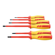 HOLEX Elektriker-Schraubendreher-Sortiment, 6-teilig, vollisoliert, 4 x Schlitz und 2 x Phillips