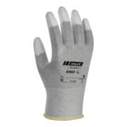 HOLEX ESD-Handschuh-Paar, Fingerkuppen-beschichtet, weiß/hellgrau, Größe 9