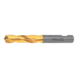 HOLEX Foret hautes perf. carb. mono. Weldon DIN 6535 HB, TiN, ⌀ DC h7 : 8,9 mm, 122315 8,9