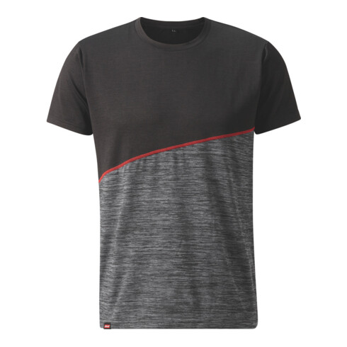 HOLEX Functioneel shirt, donkergrijs / zwart / rood, Uniseks-maat: 2XL