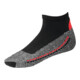 HOLEX Functionele sokken, kort, zwart / rood / grijs, Uniseks-maat: 36-38-1