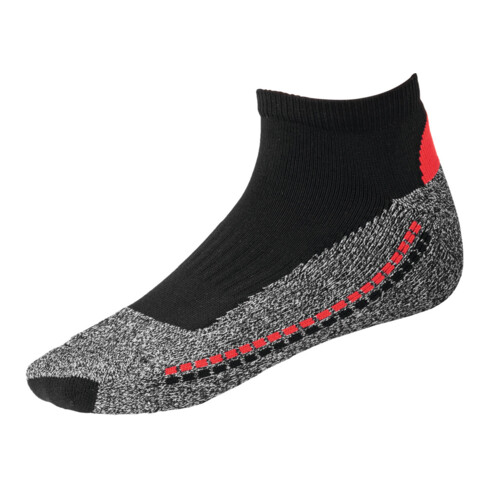HOLEX Functionele sokken, kort, zwart / rood / grijs, Uniseks-maat: 36-38