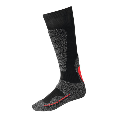 HOLEX Functionele sokken, lang, zwart / rood / grijs, Uniseks-maat: 42-44