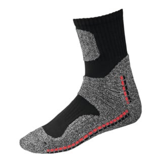 Holex Funktionssocken, halblang, schwarz / rot / grau, Unisex-Größe: 36-38
