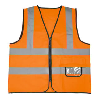 HOLEX Gilet alta visibilità, arancione, Tg. Unisex: 3XL