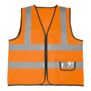 HOLEX Gilet alta visibilità, arancione, Tg. Unisex: XL-1