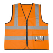 HOLEX Gilets de signalisation, orange, Taille unisexe: M-1