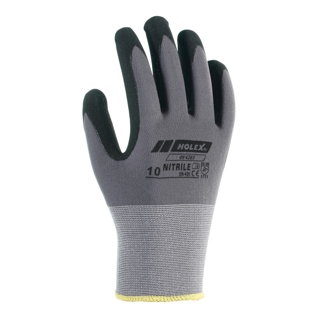 HOLEX Handschuh-Paar 10 schwarz / grau Nitrilschaum
