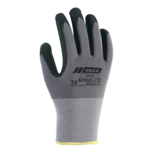 HOLEX Handschuh-Paar 7 schwarz / grau PU