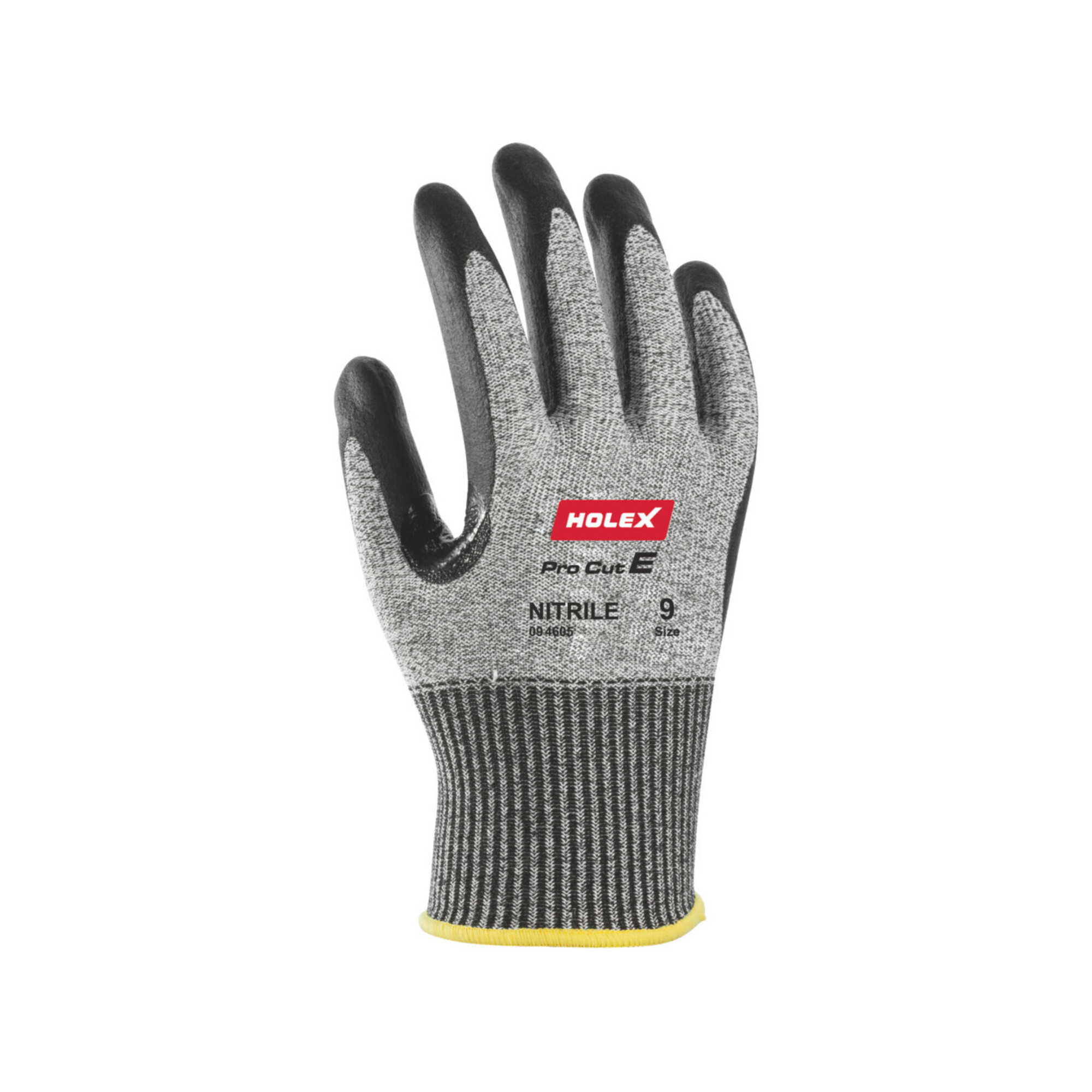 HOLEX Handschuh-Paar Cut, schwarz/grau, Schnittschutzklasse E, Größe 7, Heavy Duty