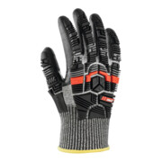 HOLEX Handschuh-Paar Cut, schwarz/grau, Schnittschutzklasse E, Größe 9, Impact