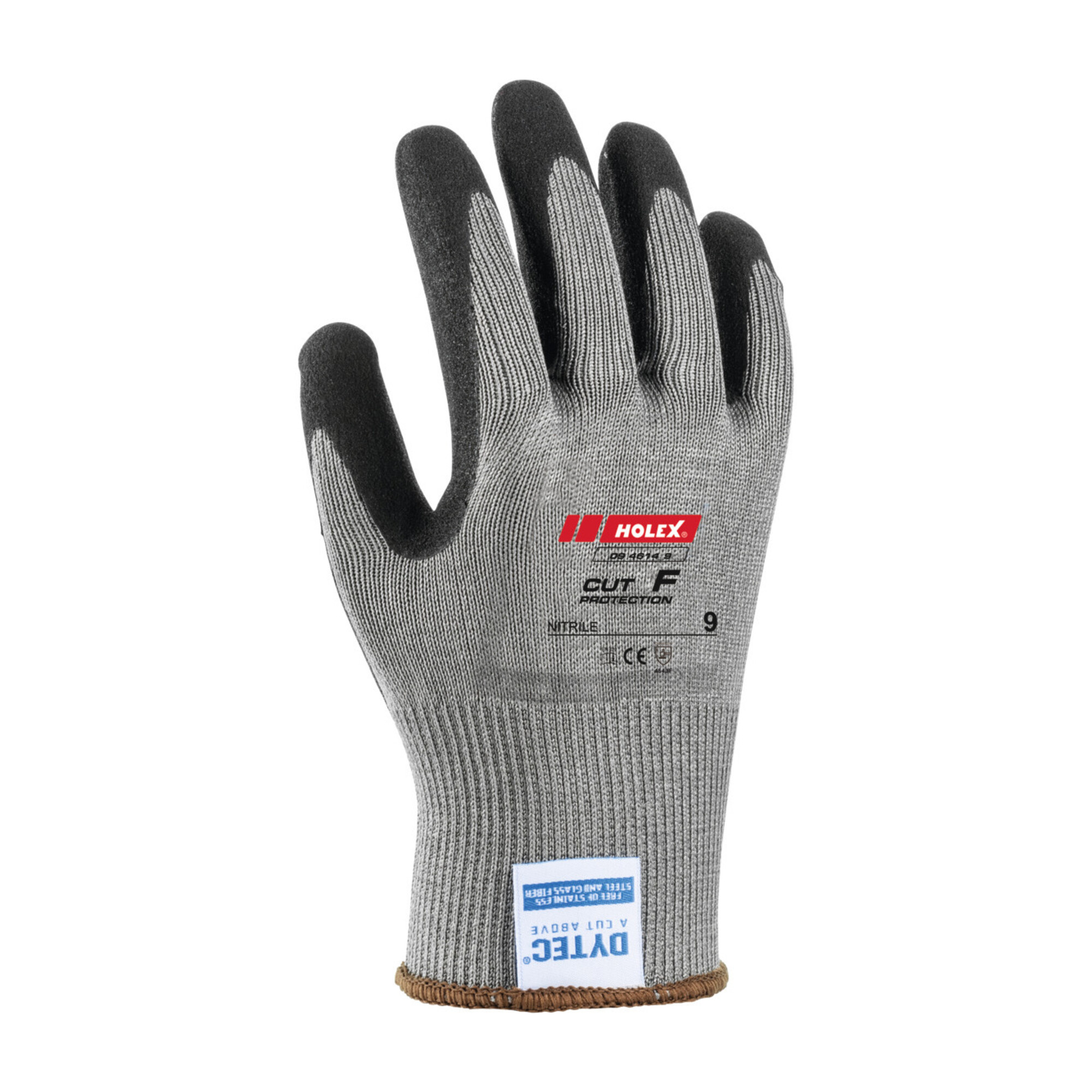 HOLEX Handschuh-Paar Cut, schwarz/grau, Schnittschutzklasse F / A6, Größe 10