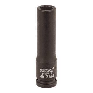 HOLEX impact dopsleutel bit 6-kant 1/4" lang 8 mm
