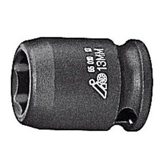 HOLEX IMPACT dopsleutel bit 6-kant zeskant, 3/8 inch, 8 mm breedte overdwars