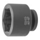 HOLEX IMPACT dopsleutelbit 6-kant, 1 inch inch-uitvoering, Sleutelwijdte: 2.1/2inch-1