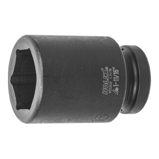 HOLEX IMPACT dopsleutelbit 6-kant, 1 inch, lang inch-uitvoering, Sleutelwijdte: 1.11/16inch