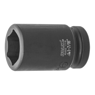 HOLEX IMPACT dopsleutelbit 6-kant, 1 inch, lang inch-uitvoering, Sleutelwijdte: 1.7/16inch