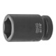 HOLEX IMPACT dopsleutelbit 6-kant, 1 inch, lang inch-uitvoering, Sleutelwijdte: 1.7/16inch-1